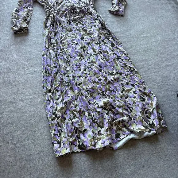 Floral Maxi Dress Cinch Waist - Picture 2 of 5